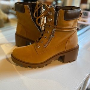 Just Fab Combat Boots with Heel